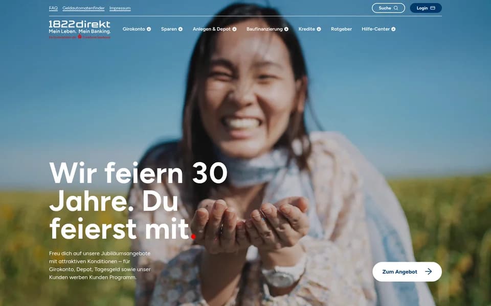 Startseite von 1822direkt