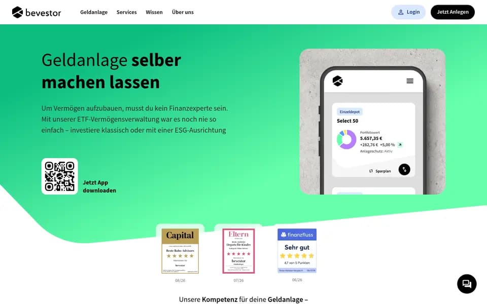 Startseite von bevestor