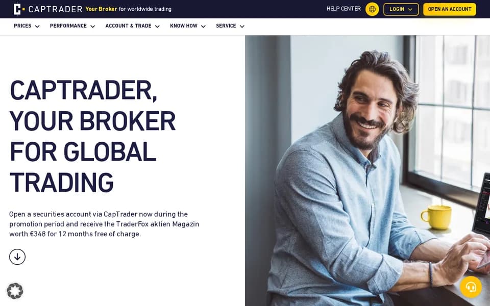 Startseite von CapTrader