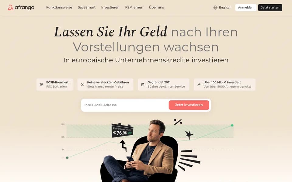 Startseite von Afranga